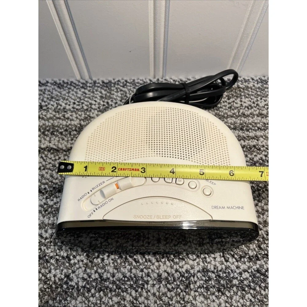 VTG Sony Dream Machine ICF-C211 FM/AM Alarm Clock Radio White Digital Working - Picture 10 of 12